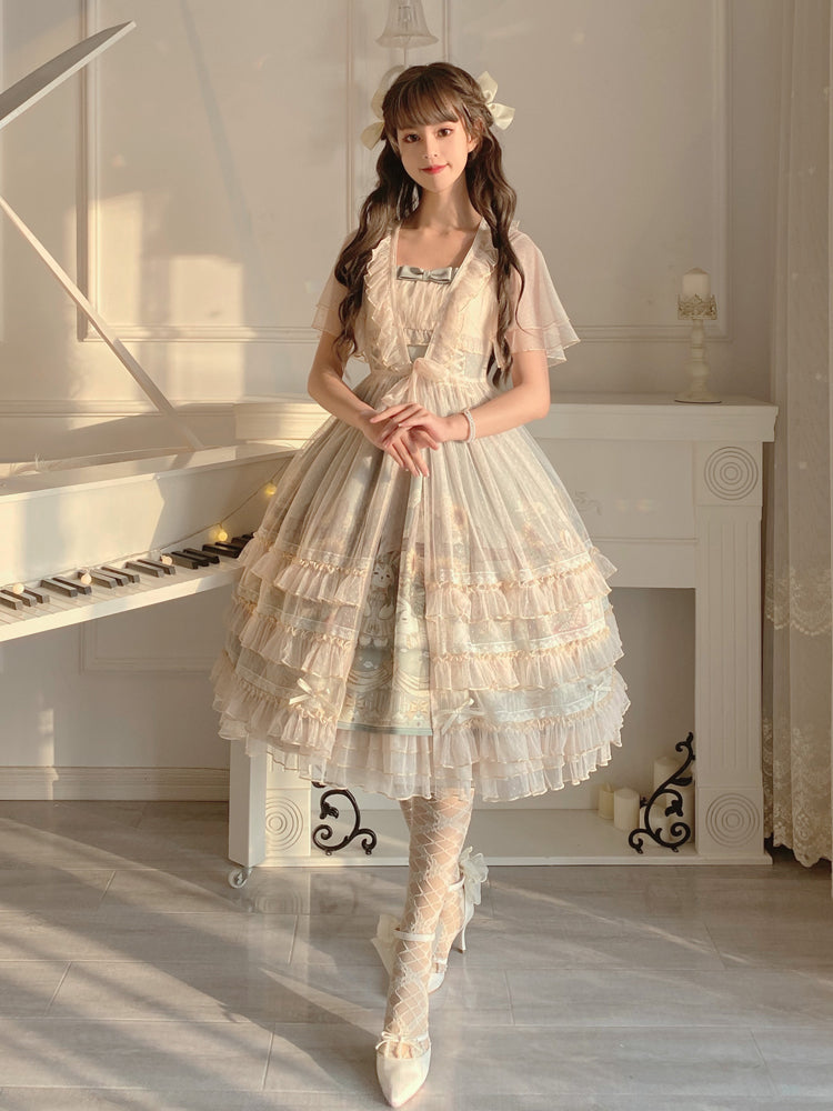 Sunflower Print Sweet Princess Lolita Dress YOU0034