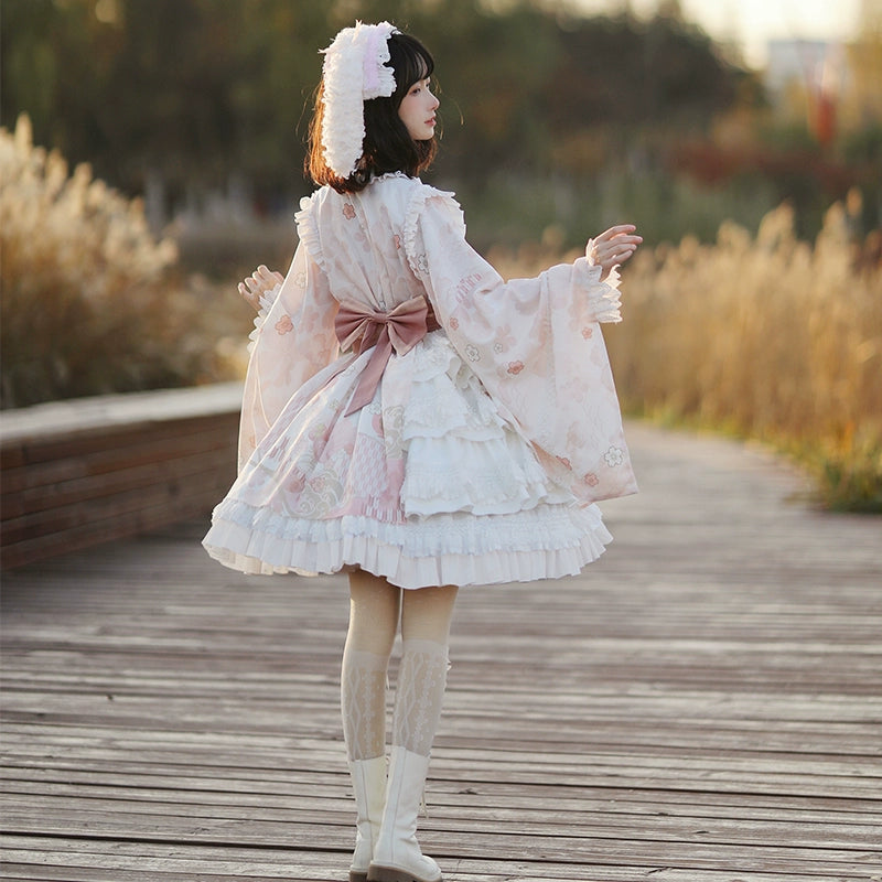 Cherry blossom kimono style Lolita dress WIT0013