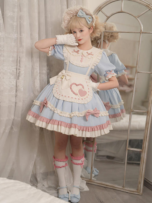 Sweet Ribbon Light Blue Lolita Dress YOU0069