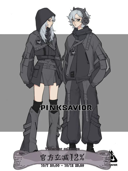 Hooded Tactical Workwear Two-Piece Set PIN0063