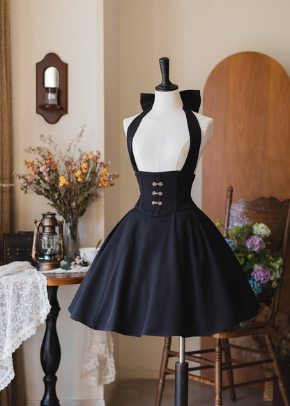 Vintage Halter Neck Corset Dress FOR0069