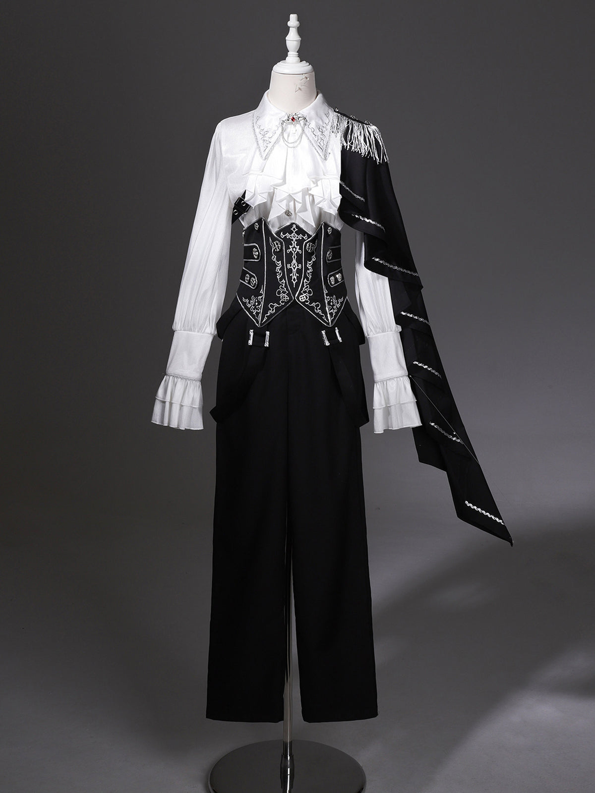 Gothic Prince Ruffled Shirt And Pants Set YOU0322