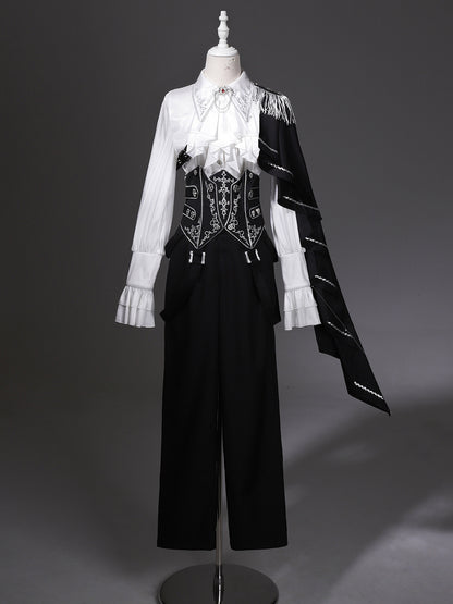 Gothic Prince Ruffled Shirt And Pants Set YOU0322