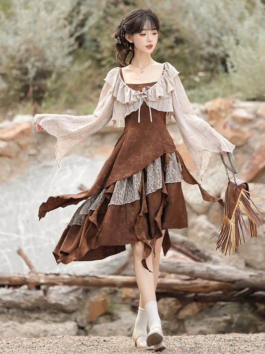 Rustic Desert Traveler Layered Dress Set YOU0273