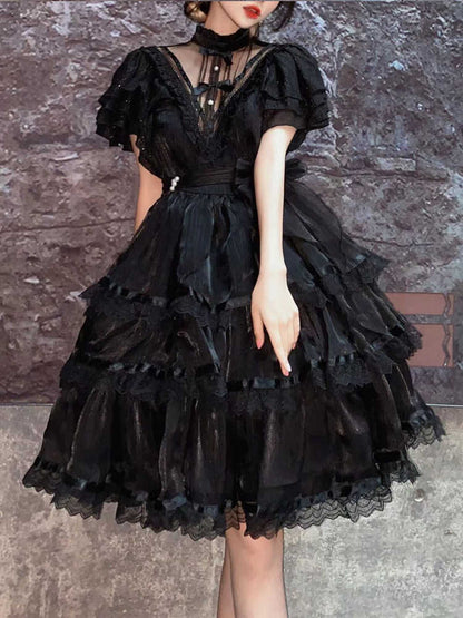 Castle Knight Lolita Dark Gothic Dress YOU0115