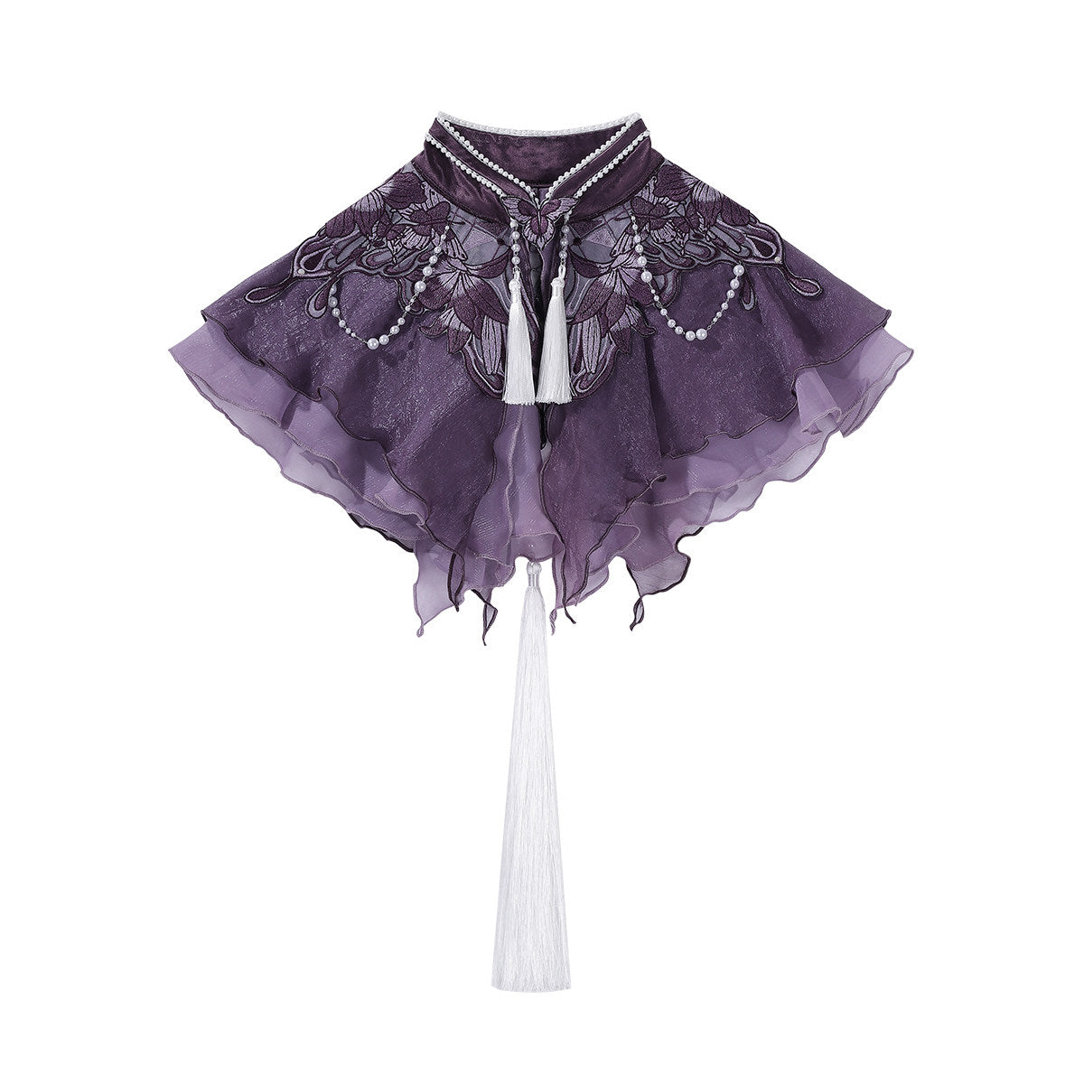 Chinese Style Gothic Lolita Ruffled Chiffon Dress Set YOU0267