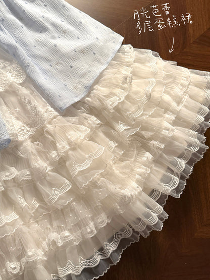 Tiered Lace Ballet Mini Skirt LAL0195