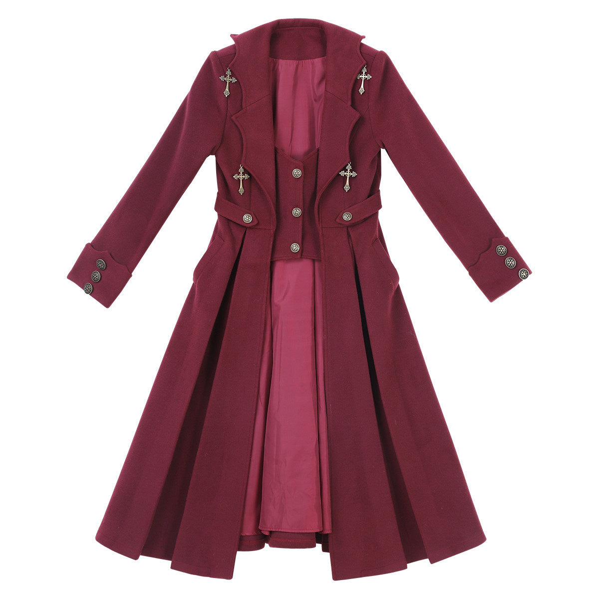 Gothic Vampire Prince Long Coat Shirt Set YOU0254