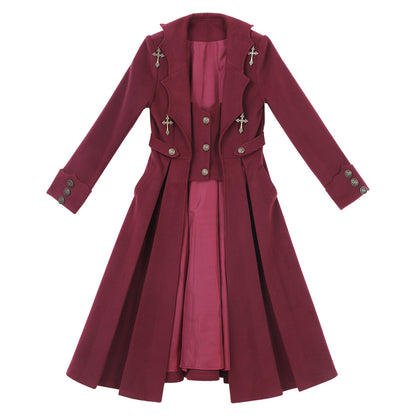 Gothic Vampire Prince Long Coat Shirt Set YOU0254