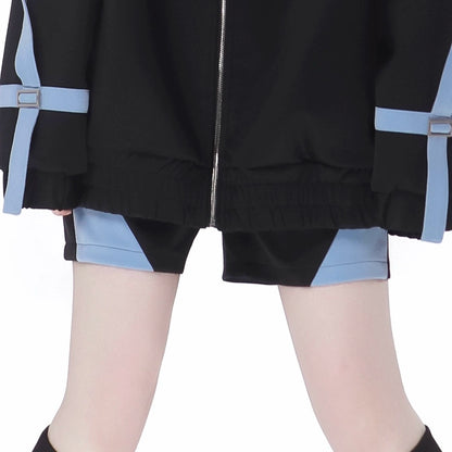 Subculture Jersey Blue & Black Two-Piece Set HOT0006