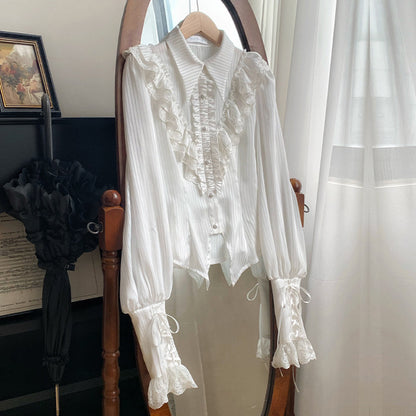 Victorian Ruffle Lace Collar Blouse WIT0304
