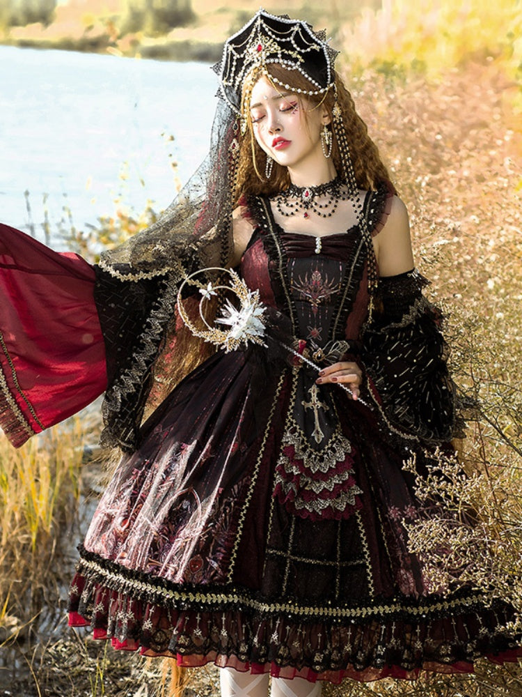 Retro Palace Style Elegant Gothic Lolita Dress CHE0020