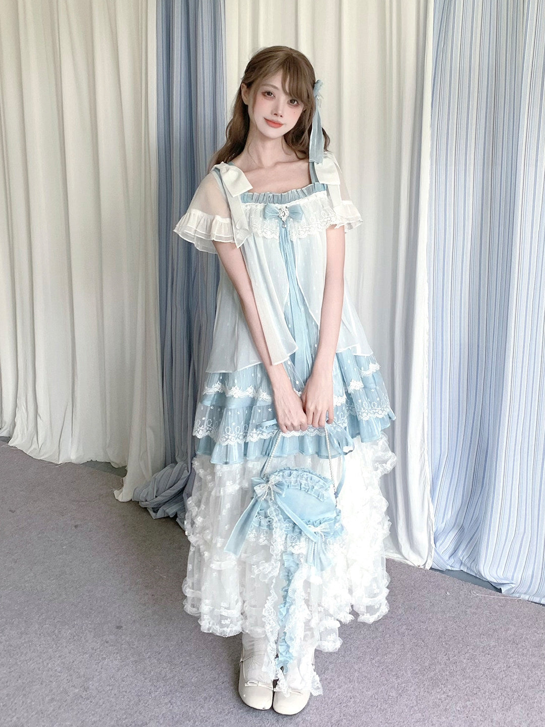 Jellyfish Dream Sheer Ruffle Dress LAL0178