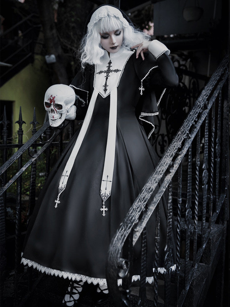 Gothic Nun Cross Lolita Dress YOU0283