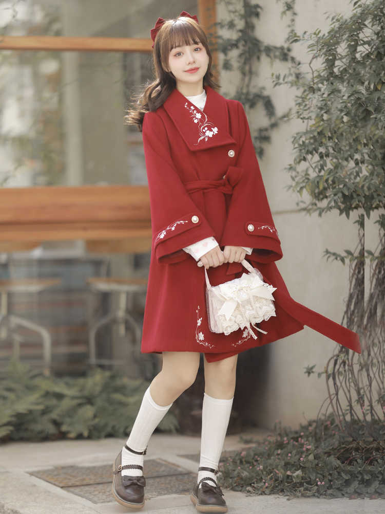 Chinese-Style Girly Cape Long Coat YOU0103