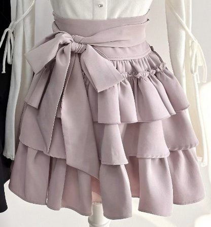Gothic Lolita Bow Fuzzy Knit Cardigan MIL0012