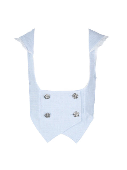 French Light Blue vest & Double Skirt SER0041