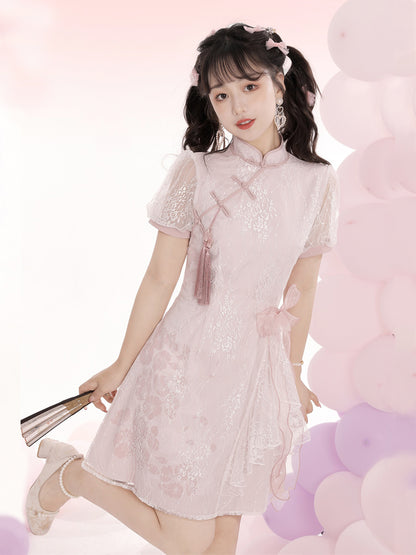 China Style Pink Ribbon Lolita Dress YOU0085