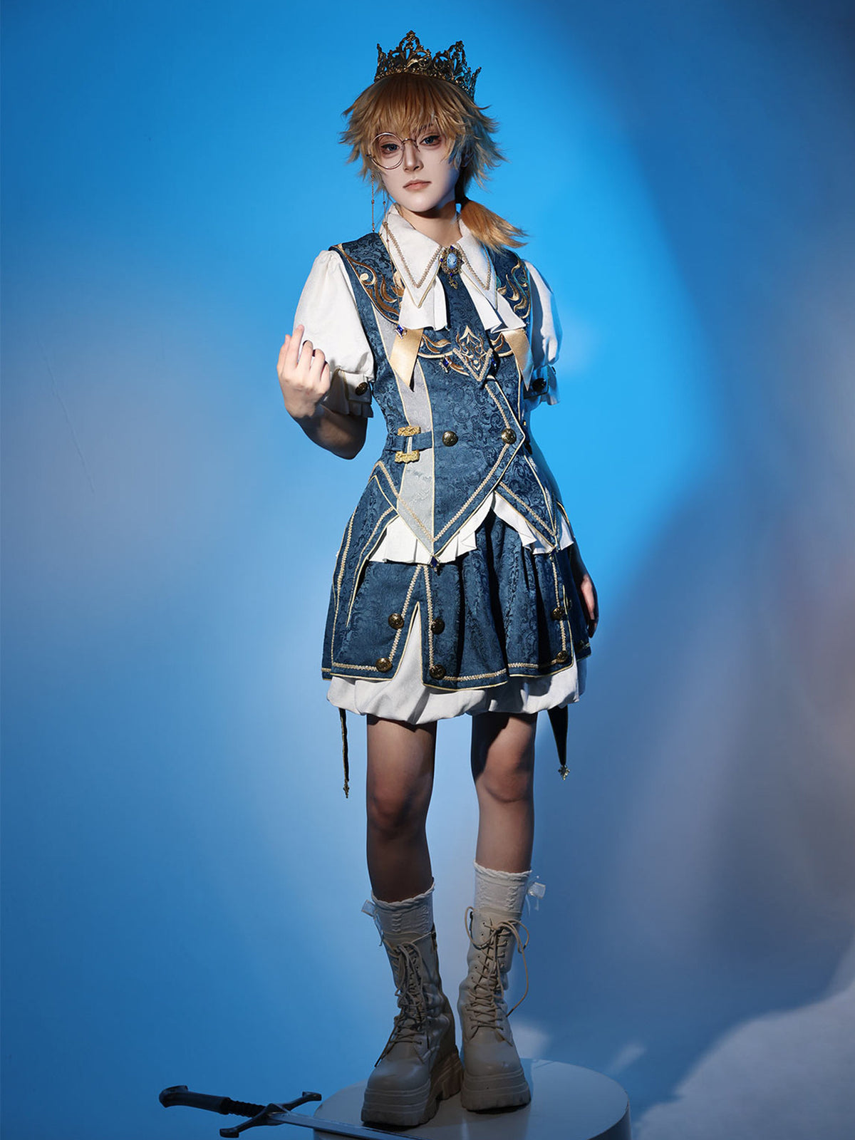 Medieval Prince Style Vest Shirt And Shorts Set YOU0311