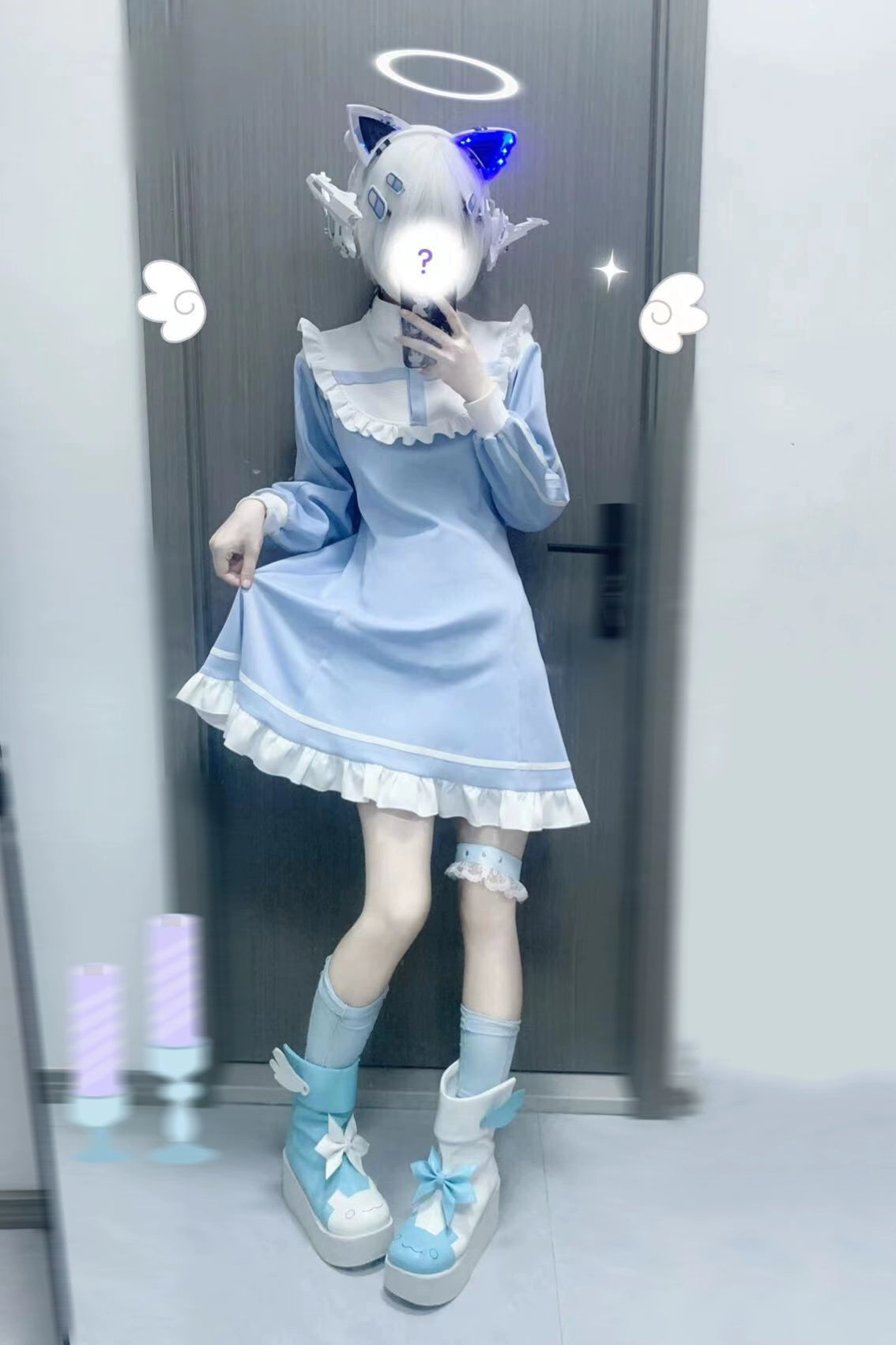 Subculture Style Angel Light Blue Dress UND0031