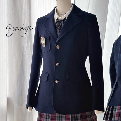 Fitted Single-Breasted Academy Style Blazer TEA0051