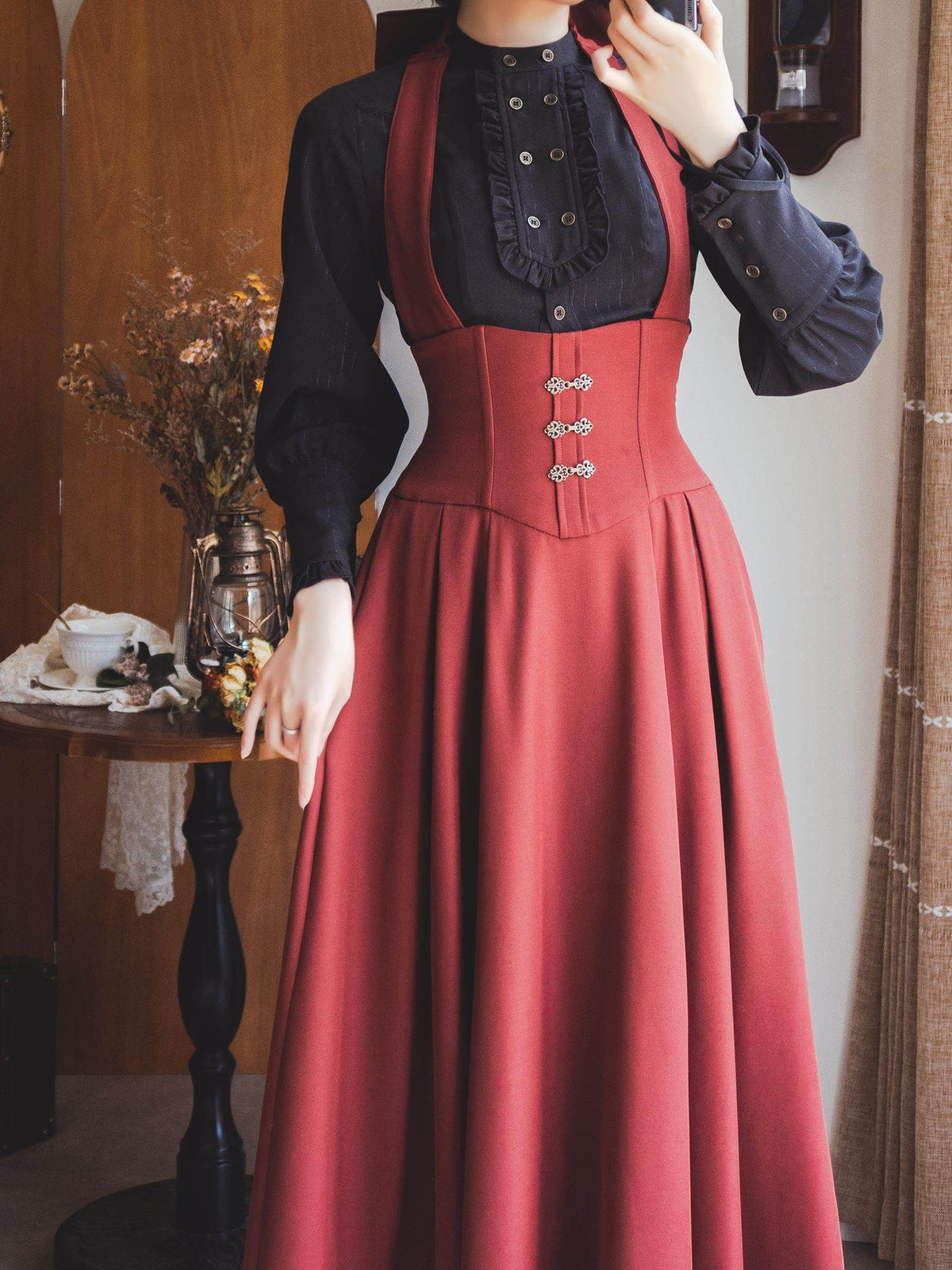 Vintage Halter Neck Corset Dress FOR0069