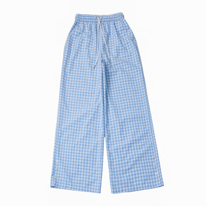 Puppy Patch Long Sleeve Top With Gingham Pants PIN0029