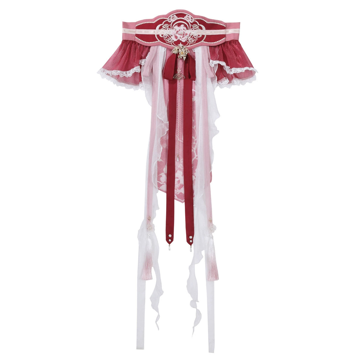 Chinese Style Pink Ombre Feather-Sleeve Dress YOU0298