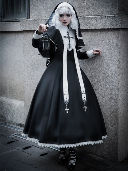 Gothic Nun Cross Lolita Dress YOU0283