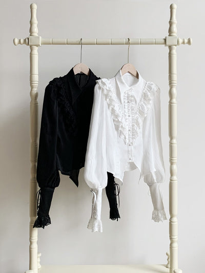 Victorian Ruffle Lace Collar Blouse WIT0304