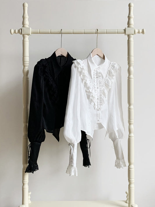 Victorian Ruffle Lace Collar Blouse WIT0304