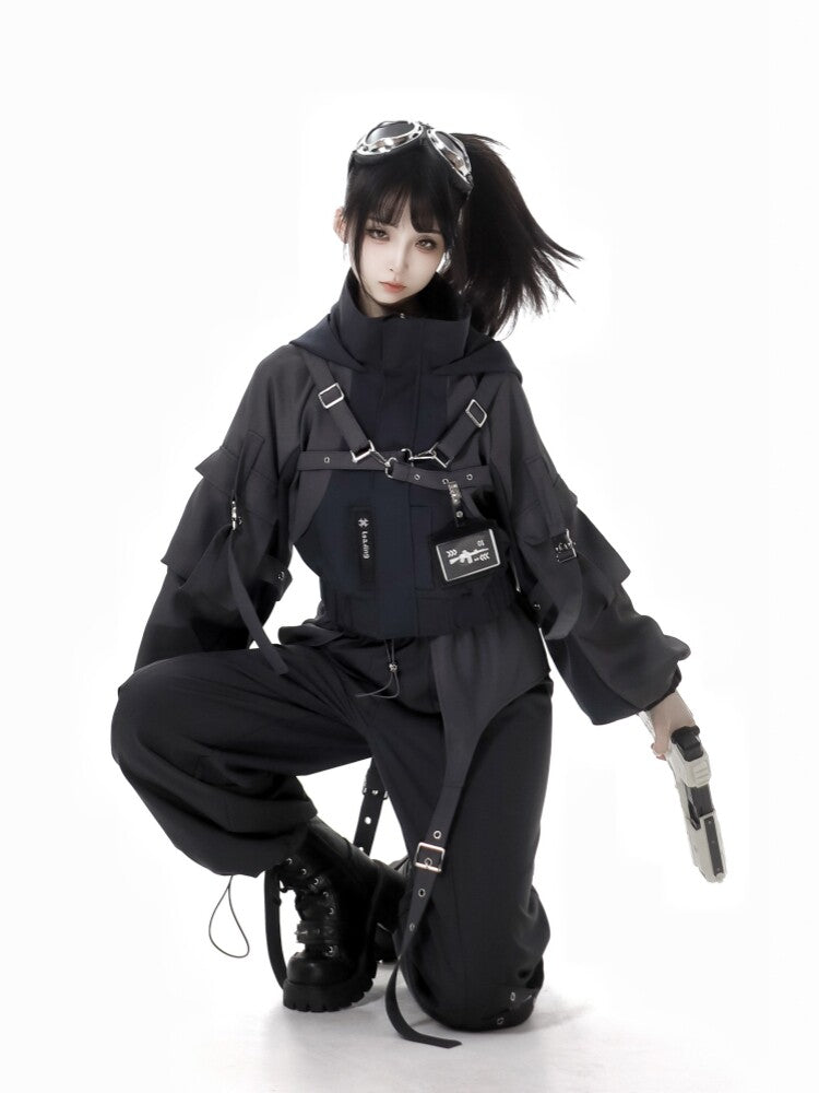 Hooded Tactical Workwear Two-Piece Set PIN0063