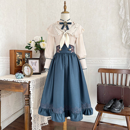 Vintage Elegant Classic Lolita Blouse Skirt Set YOU0243