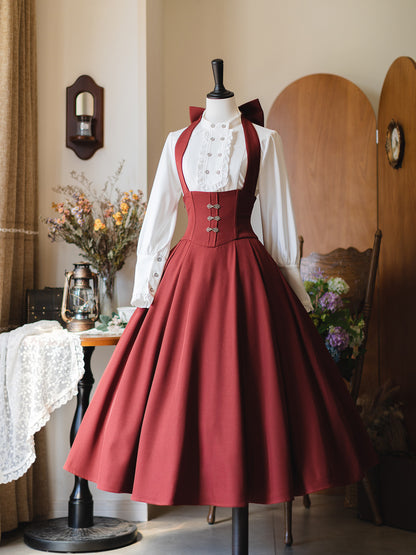 Vintage Halter Neck Corset Dress FOR0069