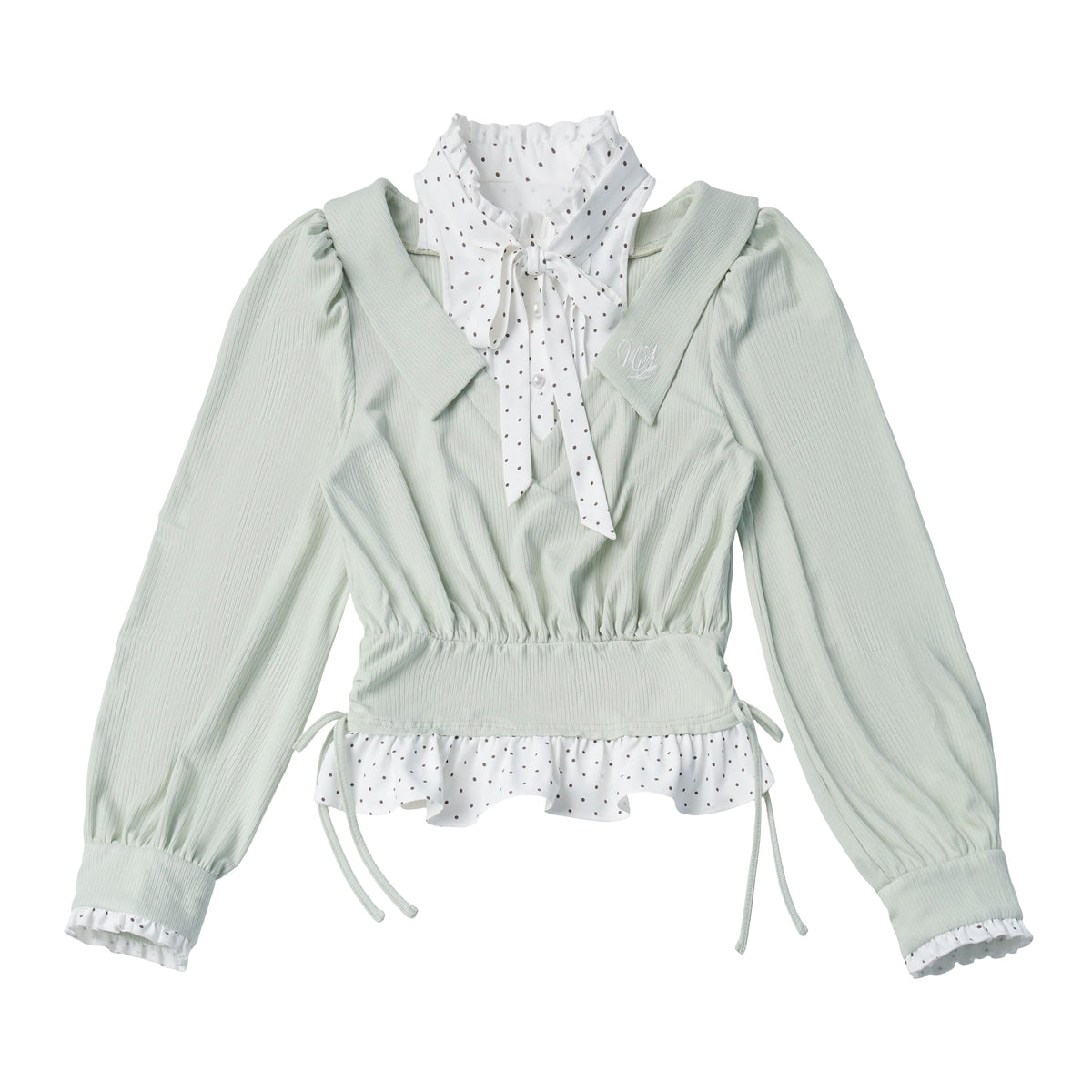 Bow-Tie Academy Knit Top With Pleated Mini Skirt PIN0056