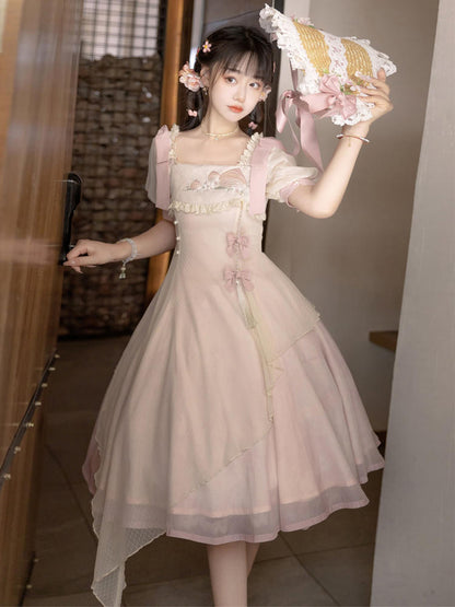 China Style Pink Lolita Princess Dress YOU0084