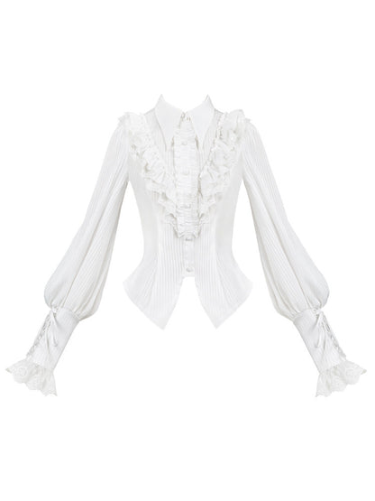 Victorian Ruffle Lace Collar Blouse WIT0304
