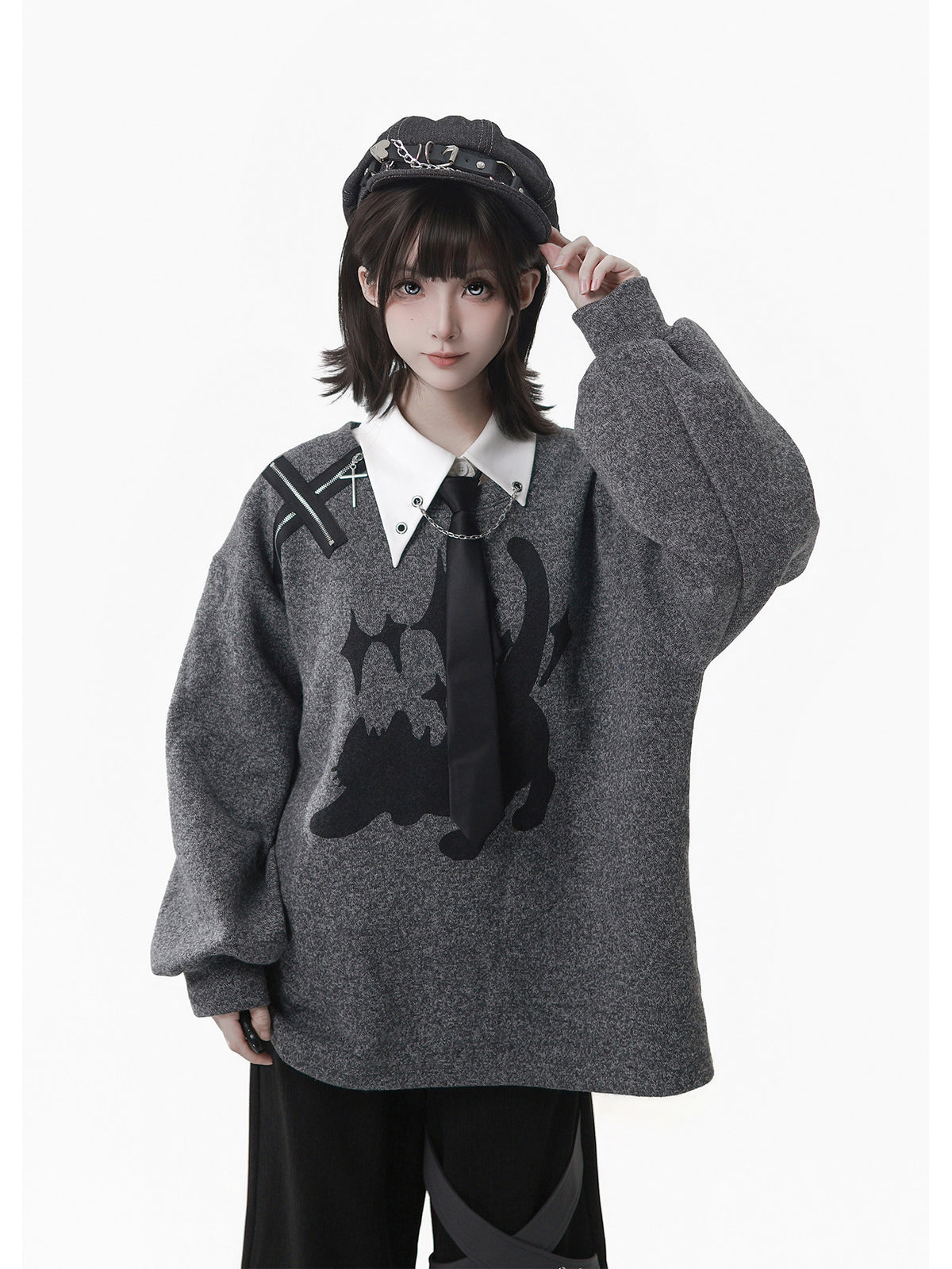Graphic Knit Sweater And Separates 5-Piece Set PIN0037