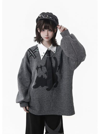 Graphic Knit Sweater And Separates 5-Piece Set PIN0037