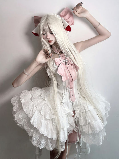 Butterfly Bow Ballet Lace Slip Dress YOU0295