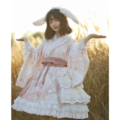 Cherry blossom kimono style Lolita dress WIT0013