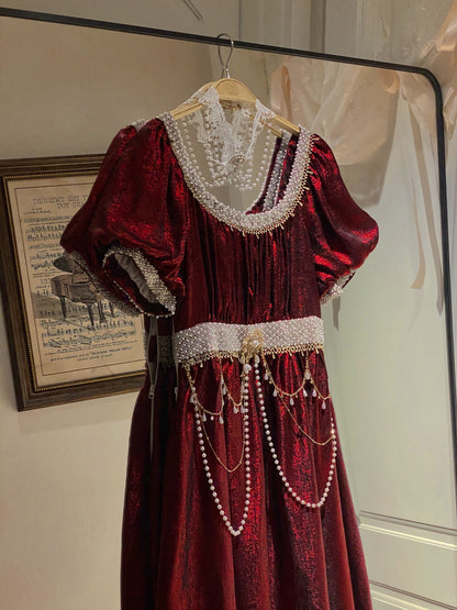 Vintage Beaded French Court Lolita Gown ONE0021