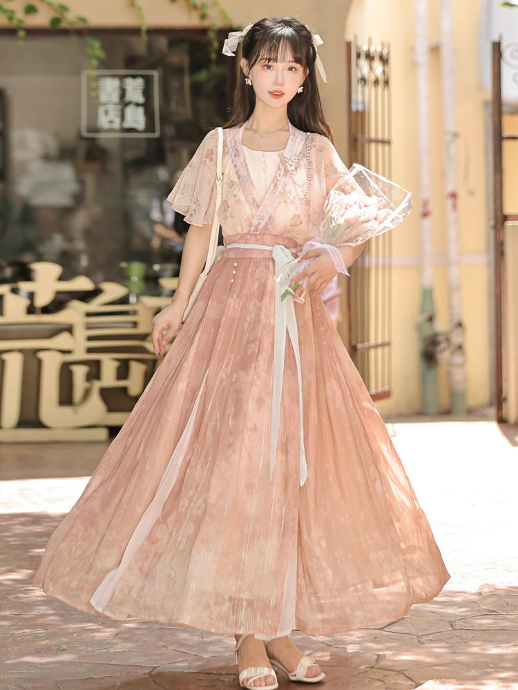 China Style Light Pink Elegant Dress YOU0066