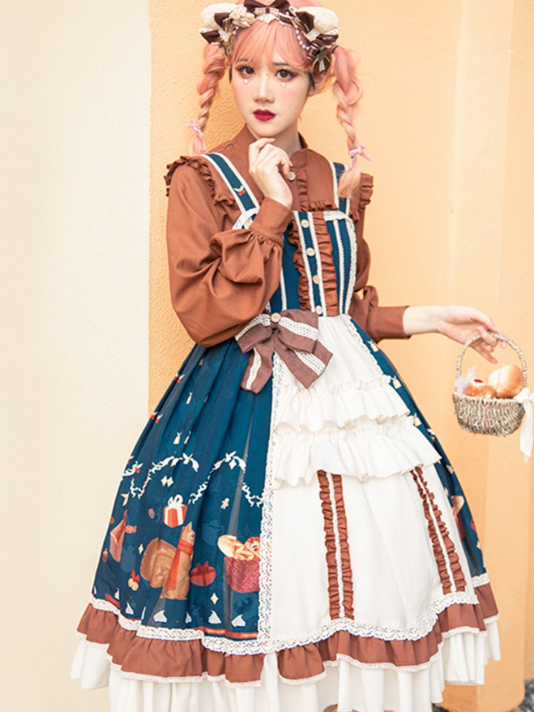 Retro Christmas Lolita Suspender Skirt CHE0006