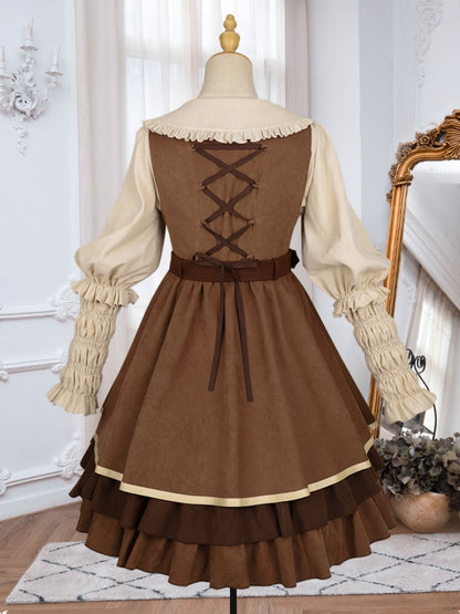 Detective Style Brown Lolita Dress CHE0015