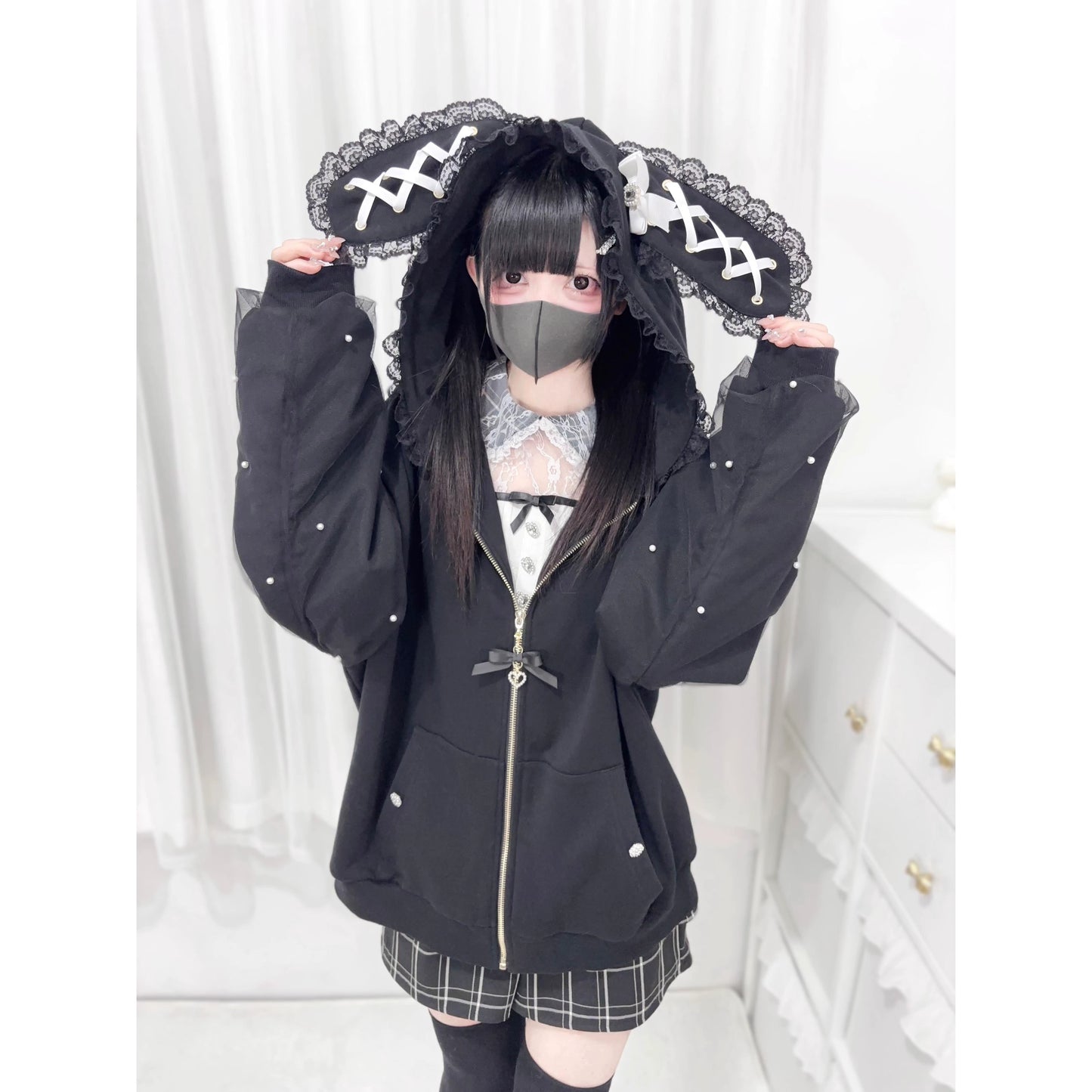 【予約商品】Ground Mine Girl Style Rabbit Outer NEK0036