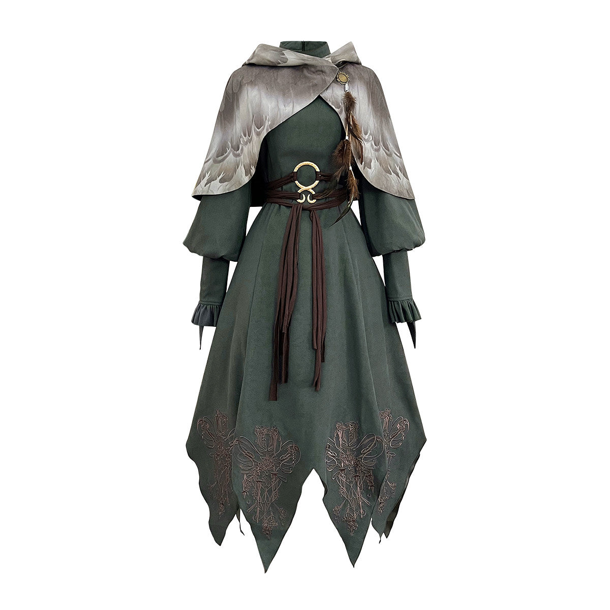 Hooded Cape Druid Style Medieval Dress Set YOU0233