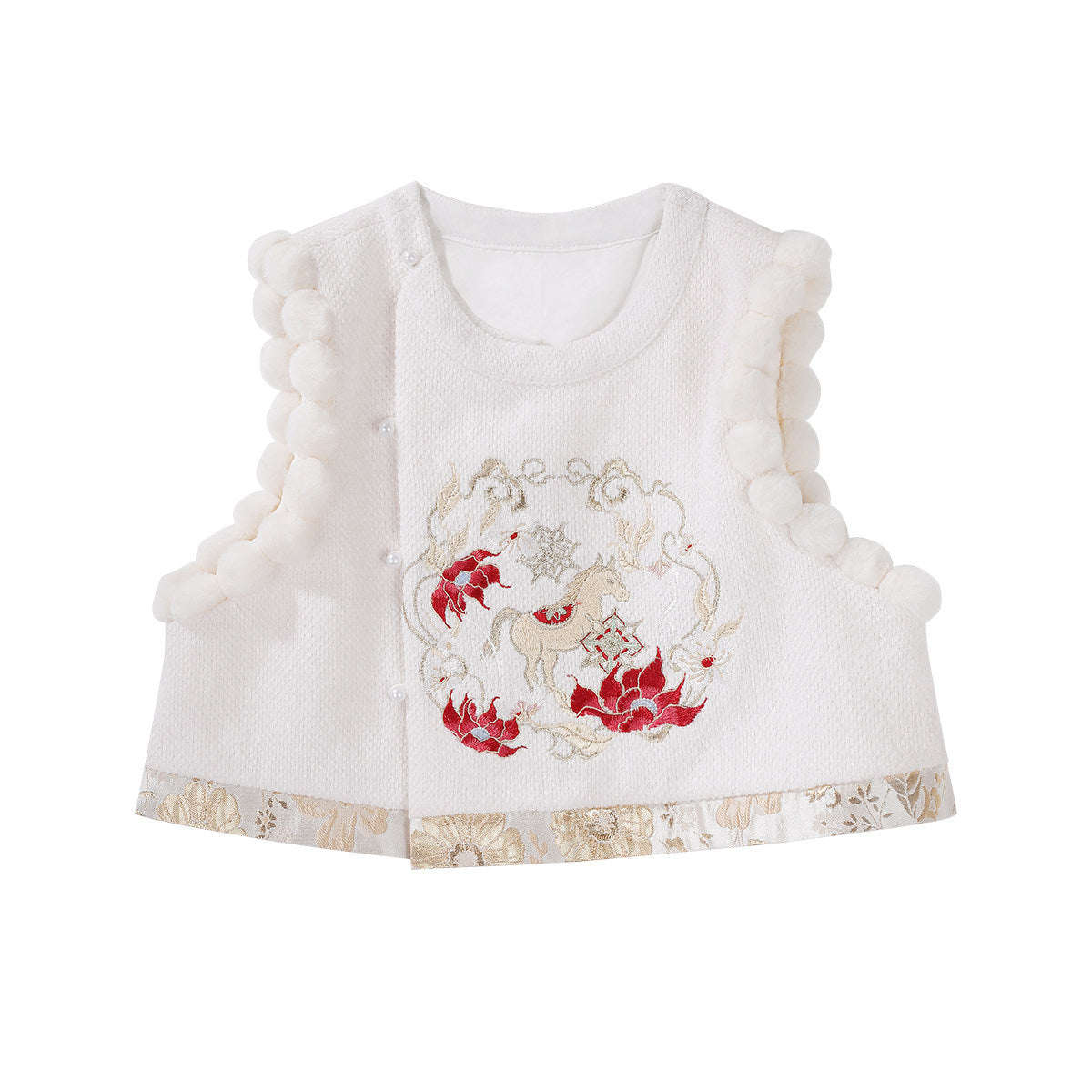 Embroidered Chinese Style Vest And Dress Set YOU0226