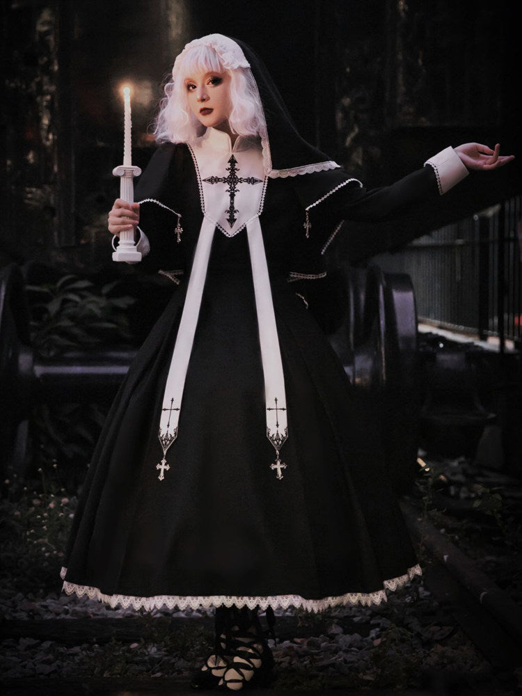 Gothic Nun Cross Lolita Dress YOU0283