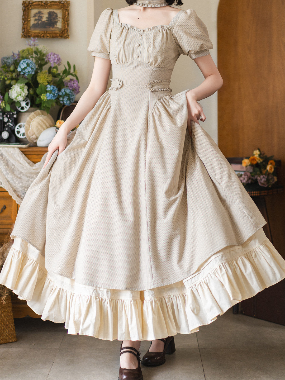 Classic Cotton Ruffle Hem Petticoat FOR0067